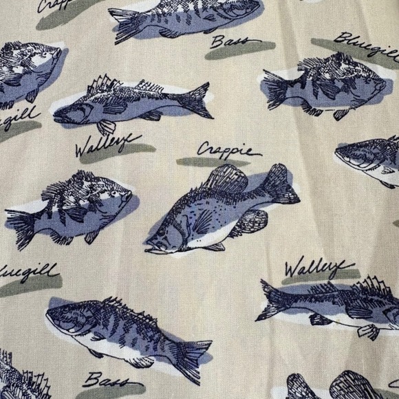 Columbia Sportswear Company Men's XL Fish Print Long Sleeve Button Up Shirt - Picture 8 of 10